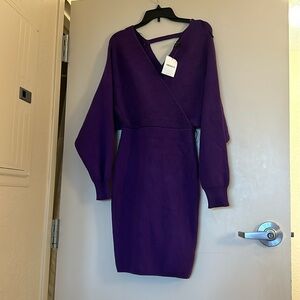 Purple sweater dress by forever 21